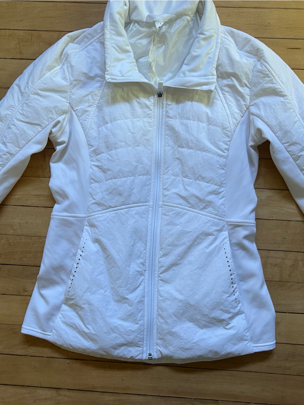 Women’s Lululemon White Down For It All Running Jacket Size 8
